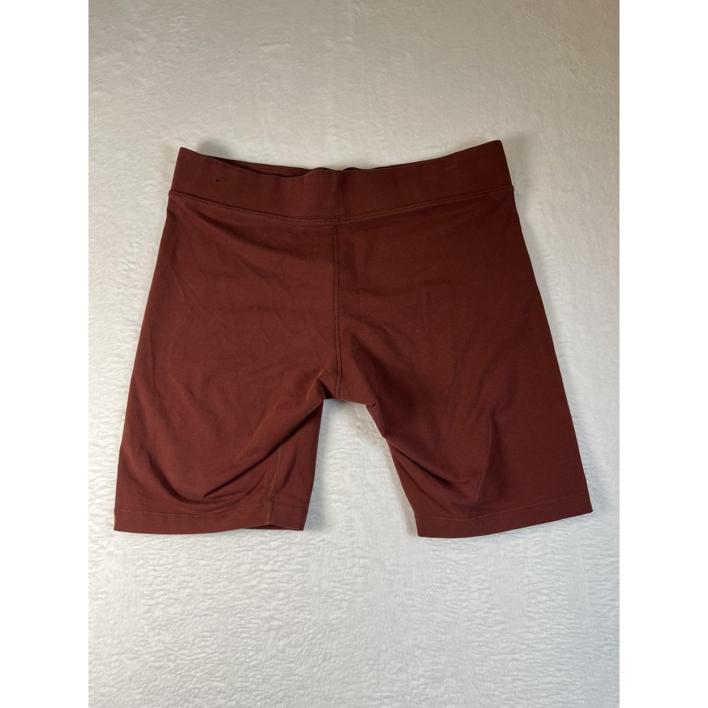 Nike Shorts Womens Large Brown Biker Athletic Yoga Running Stretch Jersey - Picture 8 of 9
